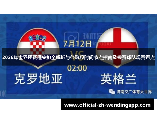 2026年世界杯赛程安排全解析与各阶段时间节点指南及参赛球队观赛看点 2026年世界杯赛程安排全解析与各阶段时间节点指南及参赛球队观赛看点
